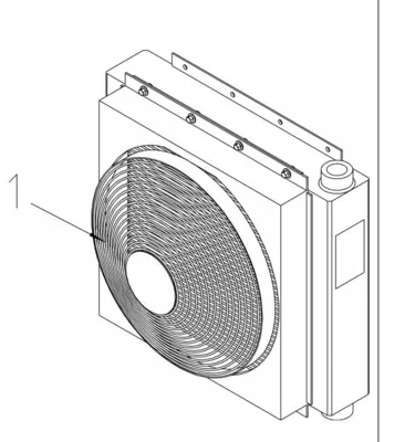 dissipate_heat_sany_reach_stacker_parts_60136495_hydraulic_oil_cooling_fan